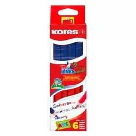   Postairón, háromszögletű, KORES "Twin Jumbo", piros-kék