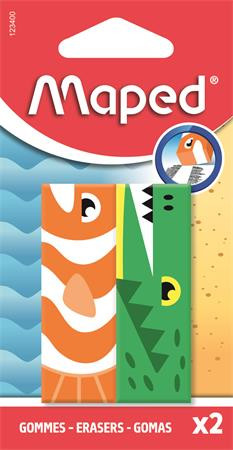 Radír, állatos, MAPED „Animals”, vegyes minták, 2 db