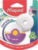 Radír, műanyag tokos, utántöltővel, MAPED "Zenoa", vegyes színek