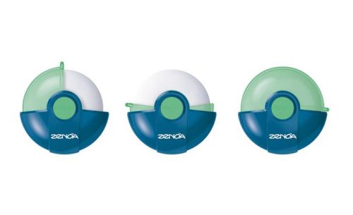 Radír, műanyag tokos, utántöltővel, MAPED "Zenoa", vegyes színek