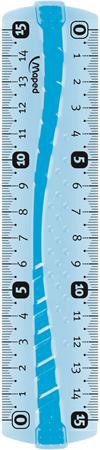 Vonalzó, műanyag, hajlítható, 15 cm, MAPED "Flex"
