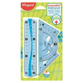   Vonalzókészlet, kicsi, műanyag, hajlítható, 4 darabos, MAPED "Flex"