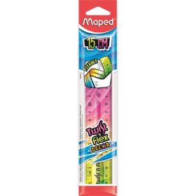   Vonalzó, műanyag, 15 cm, MAPED "Twist'n Flex Decor"