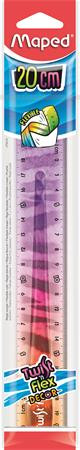 Vonalzó, műanyag, törhetetlen, 20 cm, MAPED 'Twist N' Flex Decor Animals', vegyes színek