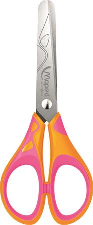 Olló, display, iskolai, 13 cm, MAPED "Soft Neon", vegyes színek