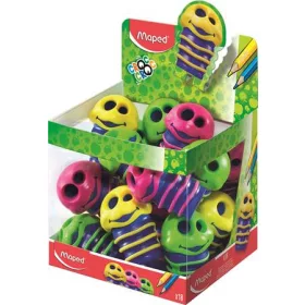   Hegyező display, kétlyukú, tartályos, MAPED "Croc Croc", kukac, vegyes színek