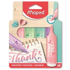   Szövegkiemelő, 1-5 mm, MAPED "Fluo Peps Flex Pastel", pasztell szín,  vegyes készletek