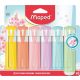 Szövegkiemelő készlet, 1-5 mm, MAPED "Fluo Peps Quality", 6 különböző pasztell szín