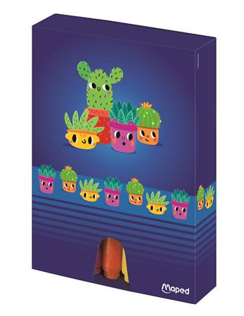 Filctoll készlet, 3,7 mm, kimosható, dobozos, MAPED „Color'Peps Long Life 2”, 12 különböző szín