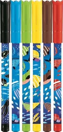 Filctoll készlet, 2 mm, kimosható, MAPED "Color'Peps Ocean Life", 6 különböző szín
