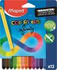 Színes ceruza készlet, háromszögletű, MAPED "Color'Peps INFINITY", 12 különböző szín