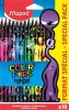 Színes ceruza készlet, háromszögletű, MAPED "Color'Peps Monster" 18 különböző szín