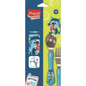   Evőeszközkészlet, fém, szövet tok, MAPED PICNIK "Concept Miniz", mosómedve