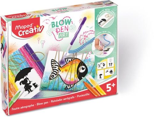 Fújós filctoll készlet, MAPED CREATIV, "Blow pen Art", pop