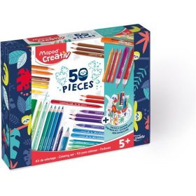   Színezőkészlet, írószertartóval, MAPED CREATIV, 50 darabos