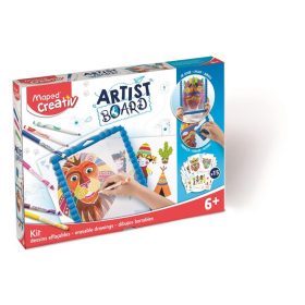   Kreatív készségfejlesztő tábla, átlátszó, törölhető, MAPED CREATIV, "Artist Board", kalandos világ