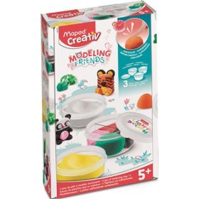   Utántöltő modellező gyurma készlet, levegőre száradó, MAPED CREATIV, "Modeling Friends"