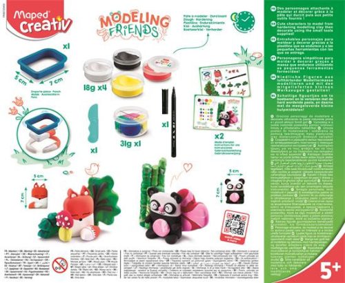 Modellező gyurma készlet, levegőre száradó, MAPED CREATIV, "Modeling Friends Cute", cukiság