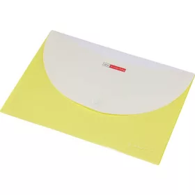   Irattartó tasak, A4, PP, patentos, két zsebes, 200 mikron, PANTA PLAST, pasztellsárga