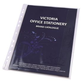   Genotherm, lefűzhető, oldalán hajtófüllel, A4, 150 mikron, víztiszta, VICTORIA OFFICE