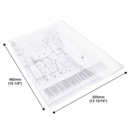 Irattartó tasak, A3, PP, patentos, RAPESCO "Eco", áttetsző