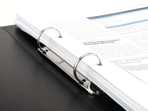 Gyűrűs könyv, 2 gyűrű, 38 mm, A4, PP, RAPESCO "Eco GRS Recycled", fekete