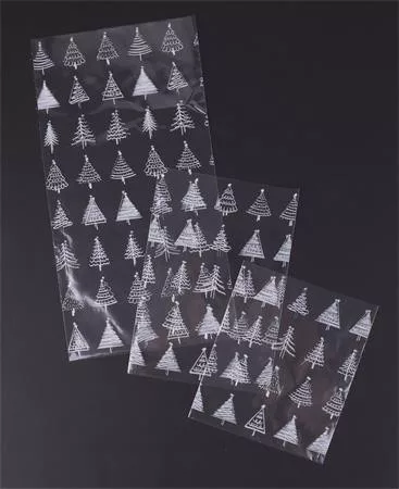 Celofán tasak, BOPP, 150x200 mm, karácsonyi mintás