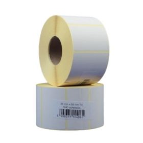   Etikett, thermo, BIZERBA mérlegcímke, 38x58 mm, 1240 etikett/tekercs