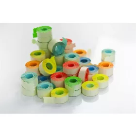   Árazószalag, 25x16 mm, gyengített ragasztóval, pasztell narancssárga