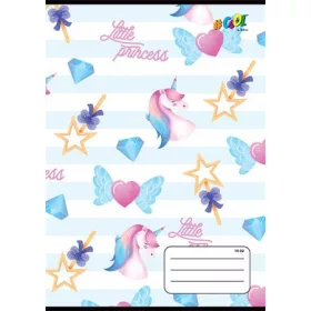   Füzet, tűzött, A5, vonalas, 32 lap, 1. osztály, COOL BY VICTORIA, "Princess", "14-32"