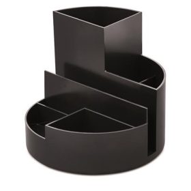   Írószertartó, újrahasznosított, MAUL "Roundbox", fekete