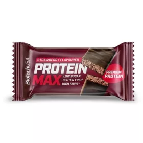   Fehérjeszelet, gluténmentes, 45g, BIOTECH USA "Protein Max", eper