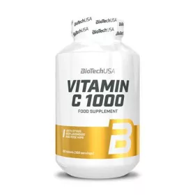   Étrend-kiegészítő tabletta, 100 tabletta, 1000mg C-vitaminnal, BIOTECH USA