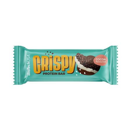 Fehérjeszelet, gluténmentes, 40g, BIOTECH USA, "Crispy" kakaó