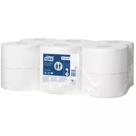   Toalettpapír, T2 rendszer, 2 rétegű, 19, 5 cm átmérő, Advanced, TORK "Mini Jumbo", fehér