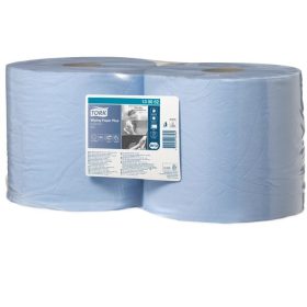   Törlőpapír, tekercses, 26 cm átmérő, W2 rendszer, 2 rétegű, TORK "Plusz", kék