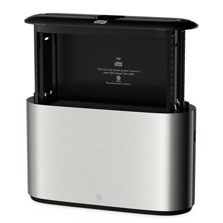 Kéztörlő adagoló, pultra tehető, H2 rendszer, Image Line, TORK "Xpress® Multifold", rozsdamentes