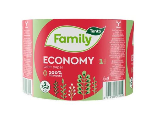 Toalettpapír, 2 rétegű, 36 tekercses, TENTO "Family Economy", natúr