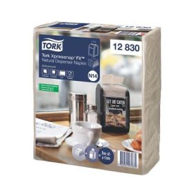   Szalvéta, adagolós, 2 rétegű, 21,3x16,5 cm, N14 rendszer, Advanced, TORK "Xpressnap Fit®", natúr