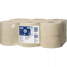   Toalettpapír, T2 rendszer, 2 rétegű, 19 cm átmérő, Advanced, TORK "Mini Jumbo", natúr