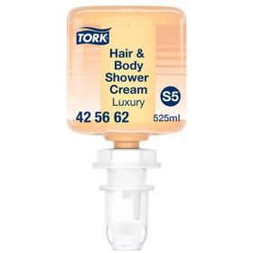   Krémtusfürdő és sampon, 0,525 l, S5 rendszer, Premium, TORK "Mini Luxus", borostyán