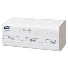   Kéztörlő, tömörített, Interfold, 2 réteg, 200 lap, H2 rendszer, Advanced, TORK "Xpress Soft Multifold", fehér