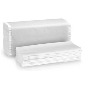   Kéztörlő, V hajtogatott, 2 rétegű, 150 lap, ”Zig-Zag”, hófehér