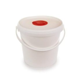   Vödör szöszmentes törlőkendő adagolásához, visszazárható fedéllel, 6,5 l, fehér