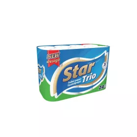   Toalettpapír, 3 rétegű, 24 tekercses, "Star Trio"