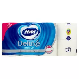   Toalettpapír, 3 rétegű, 8 tekercses, ZEWA "Deluxe, fehér