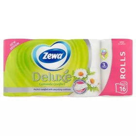   Toalettpapír, 3 rétegű, 16 tekercses, ZEWA "Deluxe", kamilla