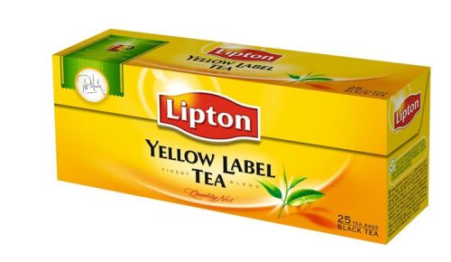 Fekete tea, 25x2 g, LIPTON "Yellow label"
