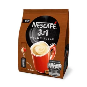   Instant kávé stick, 10x16,5 g, NESCAFÉ "3in1", barna cukorral