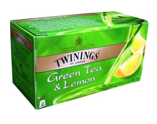 Zöldtea, 25x1,6 g, TWININGS "Green Tea & Lemon”